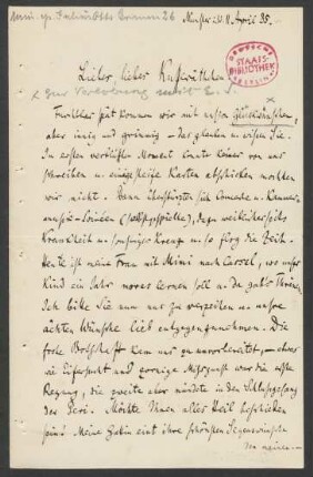 Brief an Antonie Speyer : 11.04.1885