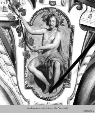 Freskenausstattung der Galleria : Deckendekoration : Bacchus