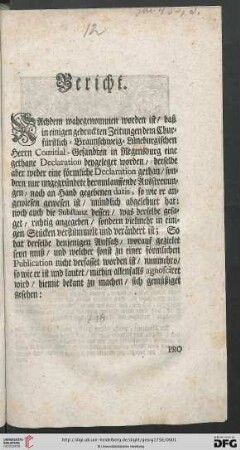 Bericht