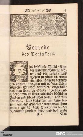 Vorrede des Verfassers.