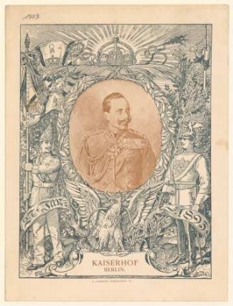 Menükarte : Geburtstag Kaiser Wilhelm II., Kaiserhof