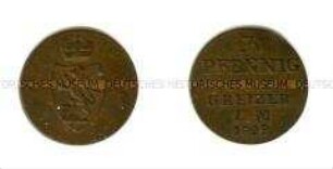 Reuß-Greiz (Ältere Linie), 3 Pfennig