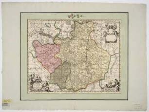 Karte von der Mittelmark (Kerngebiet der ehemaligen Mark Brandenburg), 1:520 000, Kupferstich, um 1700 : [Marchia Media Vulgo Mittel-Marck in Marchionato Brandenburgici] Marchia Media Vulgo Mittel-Marck in March. Brandenb. : C. Priv.. - [Ca. 1:520 000]. - Amstelaedami : Petrus Schenk, et Gerardus Valk , [um 1700]. - 1 Kt. : Kupferst. ; 50 x 38 cm ; Maßstab in graph. Form (Milliaria Brandenburgica Communia, Milliaria Germanica Communia). - E oben. - Titelkartusche unten links, Maßstabskartusche unten rechts u. Leerkartusche oben rechts