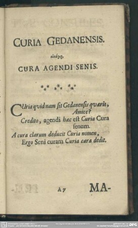 [Pars Prima]