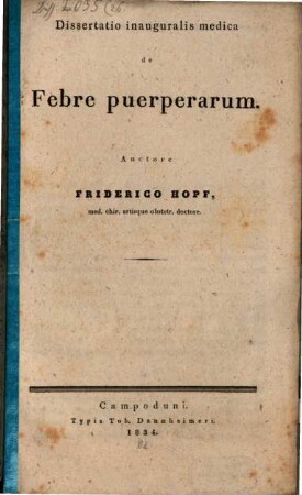 De febre puerperarum