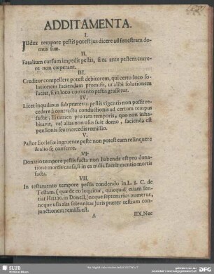 Additamenta