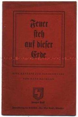 Textheft einer Kantate zur Sonnenwende