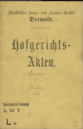 Lahmeyer, Friedrich in Bremen gegen Joh. Ludolf Küsters Kinder Vormunde - Schuldforderung