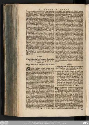 XLVIII. Das Hauptstück der Gehege/ so achtzehen Regeln begreiffet/ und zu Mecha geschrieben ist.