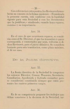 De la Junta directiva