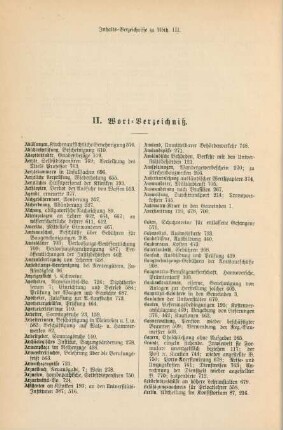 II. Wort-Verzeichniß
