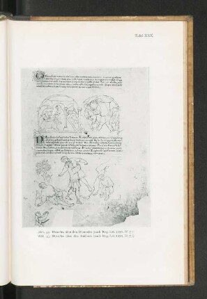 Tafel XXX Abb. 52. Hercules tötet den Diomedes (nach Reg. Lat. 1290, Bl. 7 r) Abb. 53. Hercules tötet den Entheus (nach Reg. Lat. 1290, Bl. 7 r)