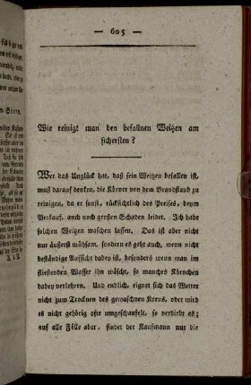 Wie reinigt man den befallnen Weitzen am sichersten?