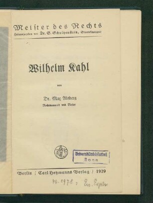 Wilhelm Kahl