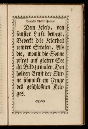 Doppelte Mittel Fraktur