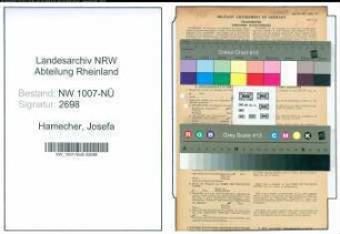 Entnazifizierung Josefa Hamecher , geb. 06.04.1903 ()