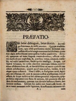 De distinctione inter ea quae sunt supra et contra rationem, Pars I