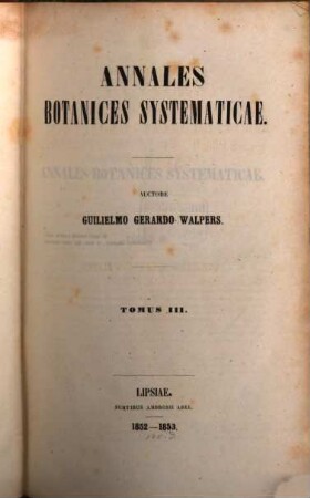 Annales botanices systematicae, 3