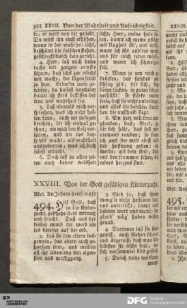 XXVIII. Von der Gott gefälligen Kinderzucht.