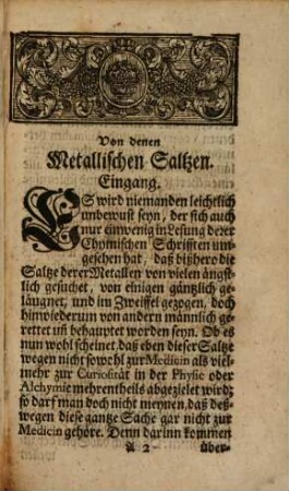 Gottfried Rothens, Weyland Med. D. und Practici in Leipzig, Anhang zu seiner Chymie : Handlend von denen Metallischen Saltzen und dem Schmertz-stillenden Schwefel des Vitriols