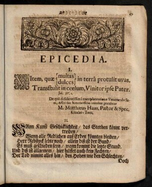 47-52, Epicedia.