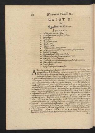 Caput III. De quaestione judiciorum.