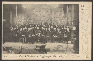 Ansichtskarte Musiker im „Buggenhagen“, Oranienstraße 147