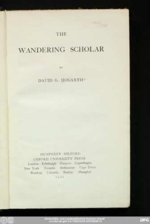 The wandering scholar