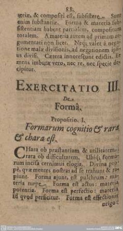 Exercitatio III. De Forma.