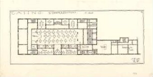 Fischer, Theodor; München, Marstallplatz; Casino - Grundriss 1. OG