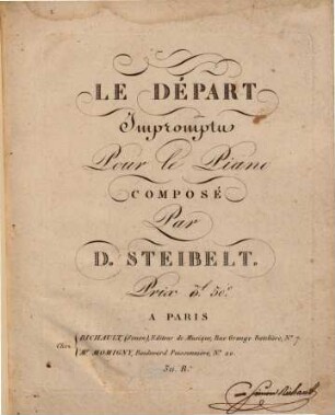 Le depart : impromptu pour le piano