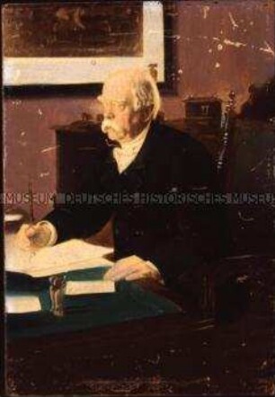 Fürst Otto von Bismarck (1815-1898) am Schreibtisch