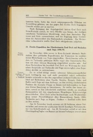 21. Zweite Expedition des Oberleutnants Graf Zech auf Neuhofen nach Sugu 1896/97.