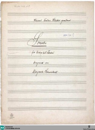 Sonata : für Violine und Klavier - Mus. Hs. 1418,239