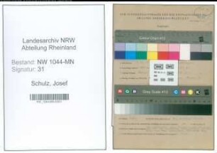Entnazifizierung Josef Schulz , geb. 13.10.1904 (Bergmann)
