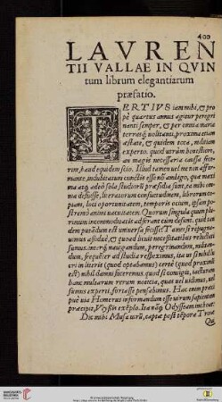 Lavrentii Vallae in qvintum librum elegantiarum