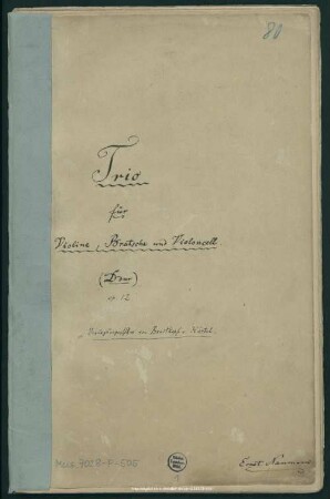 Trios - Mus.7028-P-505 : vl,vla,vlc - op. 12 - D