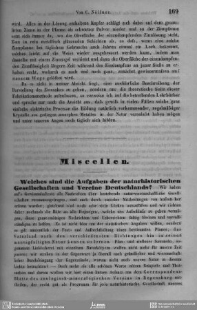 Welches sind die Aufgaben der naturhistorischen Gesellschaften und Vereine Deutschlands?
