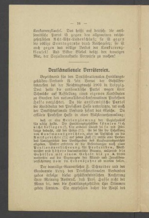 Deutschnationale Verrätereien