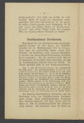 Deutschnationale Verrätereien