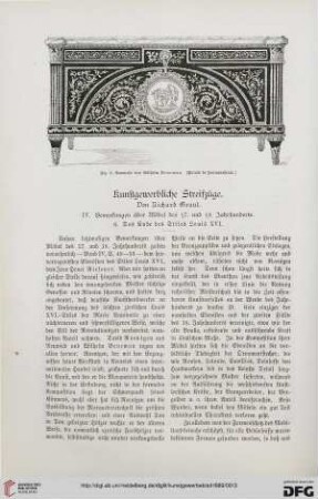 Kunstgewerbliche Streifzüge, [4,6]: Bemerkungen über Möbel des 17. und 18. Jahrhunderts
