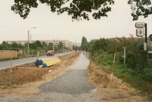 Dresden-Seidnitz, Enderstraße. Straßenbau