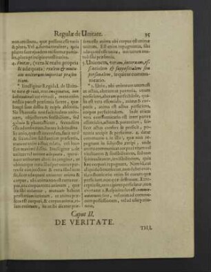 Caput II. De veritate.