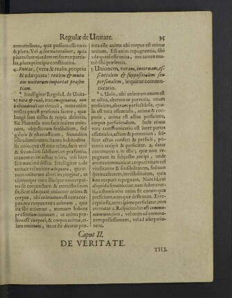 Caput II. De veritate.