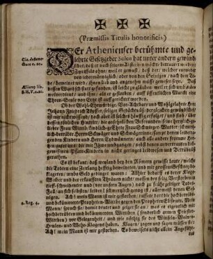 (Præmissis Titulis honorisicis) [Abdanckungs Rede].