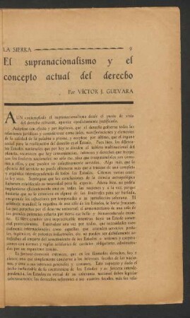 El supranacionalismo y el concepto actual del derecho