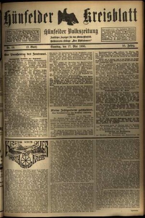 Zweite Ausgabe vom Samstag, den 17. Mai 1930.
