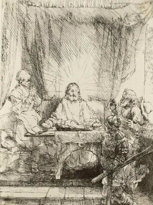 Christus in Emmaus (die große Platte)