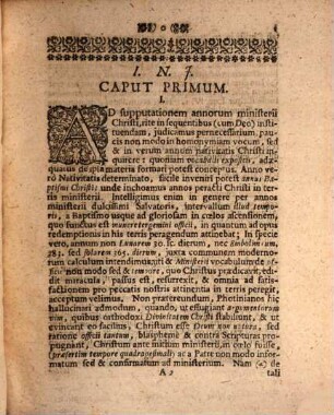 Discursus Historico-Theologicus De Annis Ministerii Christi