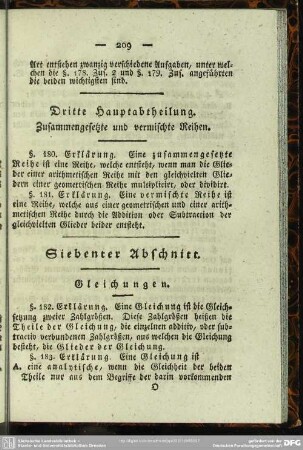 Siebenter Abschnitt. Gleichungen